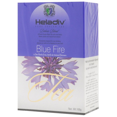 Чай черный с лепестками василька BLUE FIRE 100 г Heladiv