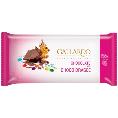 Молочный шоколад с драже GALLARDO SMART 65 г FARMAND