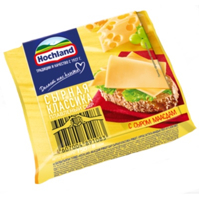 Сыр плавленый Сырная классика Маасдам (слайсы) 150 г Hochland