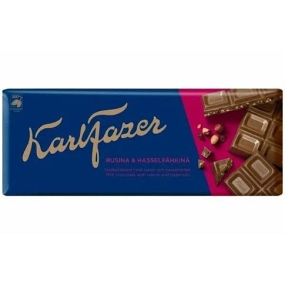Молочный шоколад с изюмом и фундуком 200 г Karl Fazer