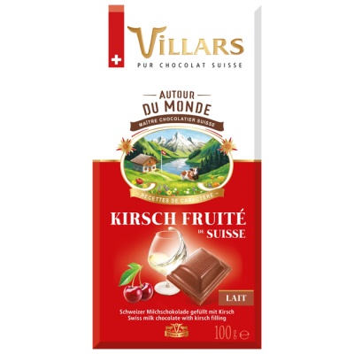 Молочный шоколад с вишневым бренди 100 г Villars 