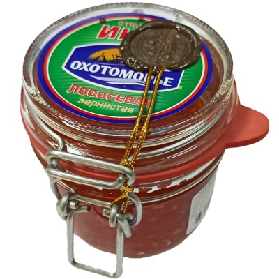 ПРЕДЗАКАЗ - Икра красная лососевая (горбуша) 230 г ОХОТОМОРЬЕ