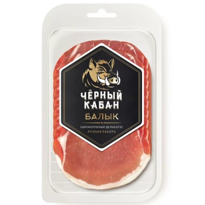 Балык сырокопчёный (нарезка) 95 г(срок годн.07.12) Чёрный кабан