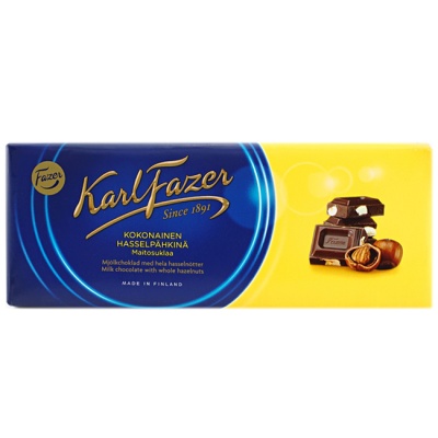 Молочный шоколад с цельным фундуком 200 г Karl Fazer