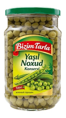 Горошек зеленый консервированный 660 г Bizim Tarla