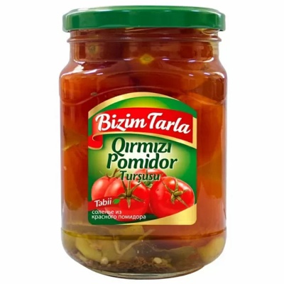 Помидоры целые маринованные 670 г Bizim Tarla