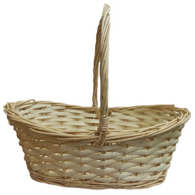 Корзина овальная 30 х 21 см (средняя) натурального цвета