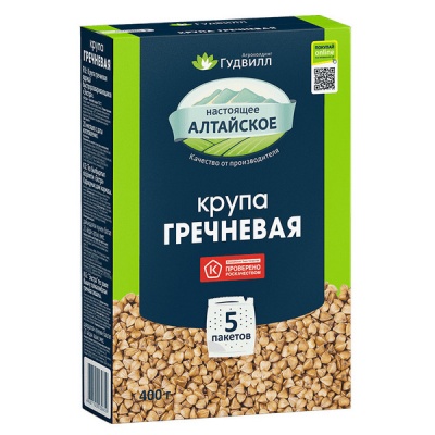 Крупа гречневая ядрица Экстра 400 г (5 шт х 80 г) Гудвилл