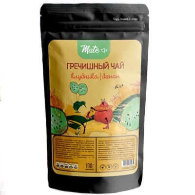 Чай Гречишный “Клубника-Банан-Киви” 100 г Mute Чай Гречишный “Клубника-Банан-Киви” 100 г Mute