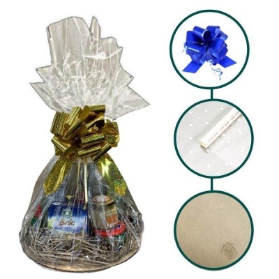 Набор для оформления подарков (подложка с логотипом, бант, тесьма)