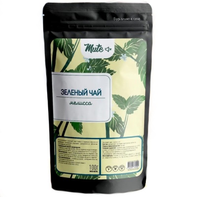 Зелёный чай с мелиссой 100 г Mute Зелёный чай с мелиссой 100 г Mute