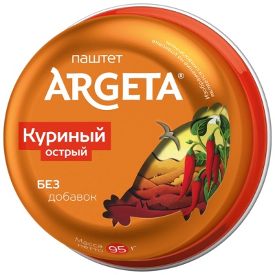 Паштет куриный острый 95 г ARGETA
