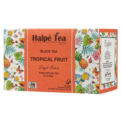 Чай чёрный со вкусом тропических фруктов 40 г (20 пирамидок по 2 г) Halpe Tea Чай чёрный со вкусом тропических фруктов 40 г (20 пирамидок по 2 г) Halpe Tea