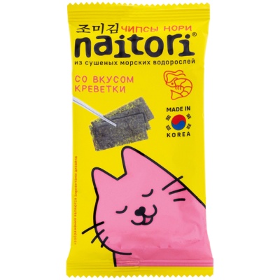 Чипсы нори со вкусом креветки 3 г NAITORI