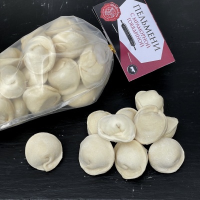 Пельмени "С мраморной говядиной" ручной лепки 500 г замороженные 