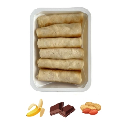 Блинчики с бананом, шоколадом и арахисом 500 г замороженные