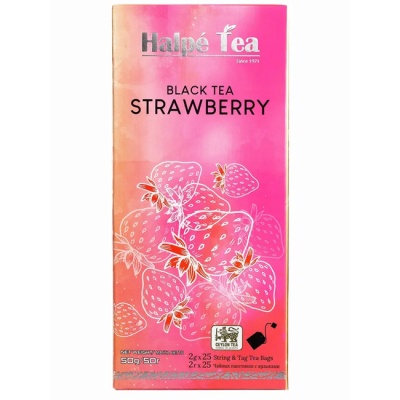 Чай черный со вкусом клубники (пакетированный) 25 х 2 г Halpe Tea Чай черный со вкусом клубники (пакетированный) 25 х 2 г Halpe Tea
