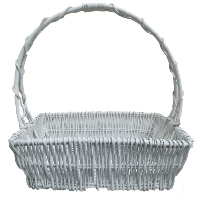 Корзина прямоугольная 43 х 34 см (большая) белая