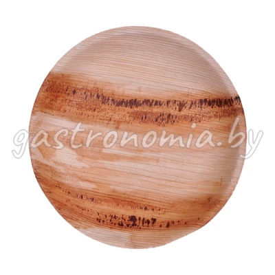Круглая тарелка 19 см из пальмовых листьев Круглая тарелка 19 см из пальмовых листьев