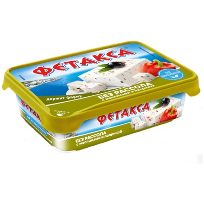 Сыр плавленный с маслинами и паприкой 200 г Фетакса