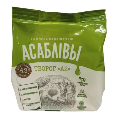 Творог 7% А2 (без сахара) 200 г Асаблiвы