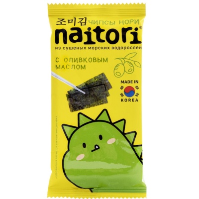 Чипсы нори с оливковым маслом 3 г NAITORI