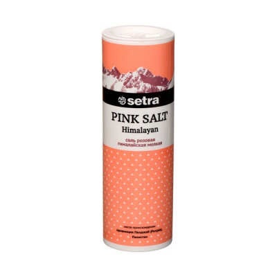 Соль розовая мелкая в солонке 250 г SETRA