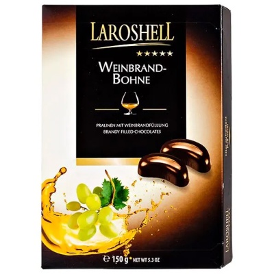 Набор шоколадных конфет Weinbrand Bohne c бренди 150 г Laroshell