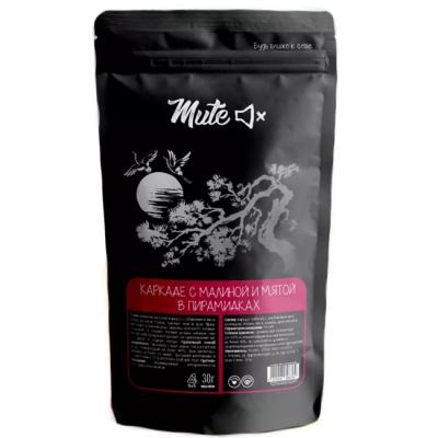Чай Каркаде “Малина с мятой" 30 г (15 пирамидок по 2 г) Mute Чай Каркаде “Малина с мятой" 30 г (15 пирамидок по 2 г) Mute
